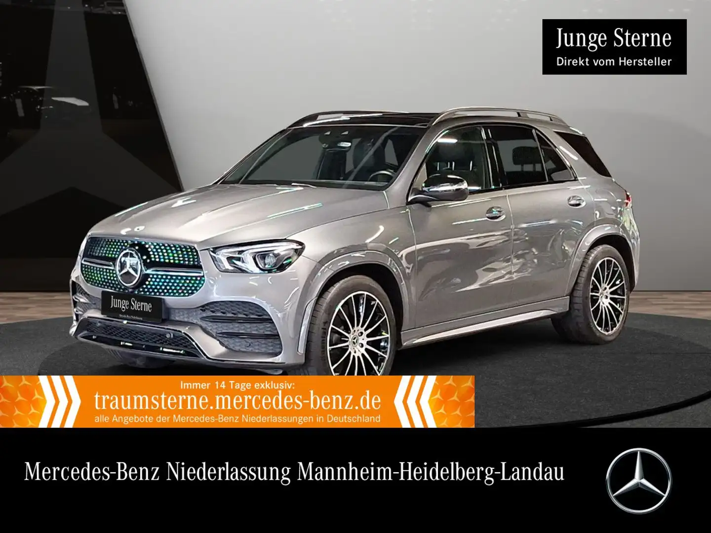 Mercedes-Benz GLE 350 de 4M AMG+NIGHT+PANO+360+AHK+LED+FAHRASS Grau - 1