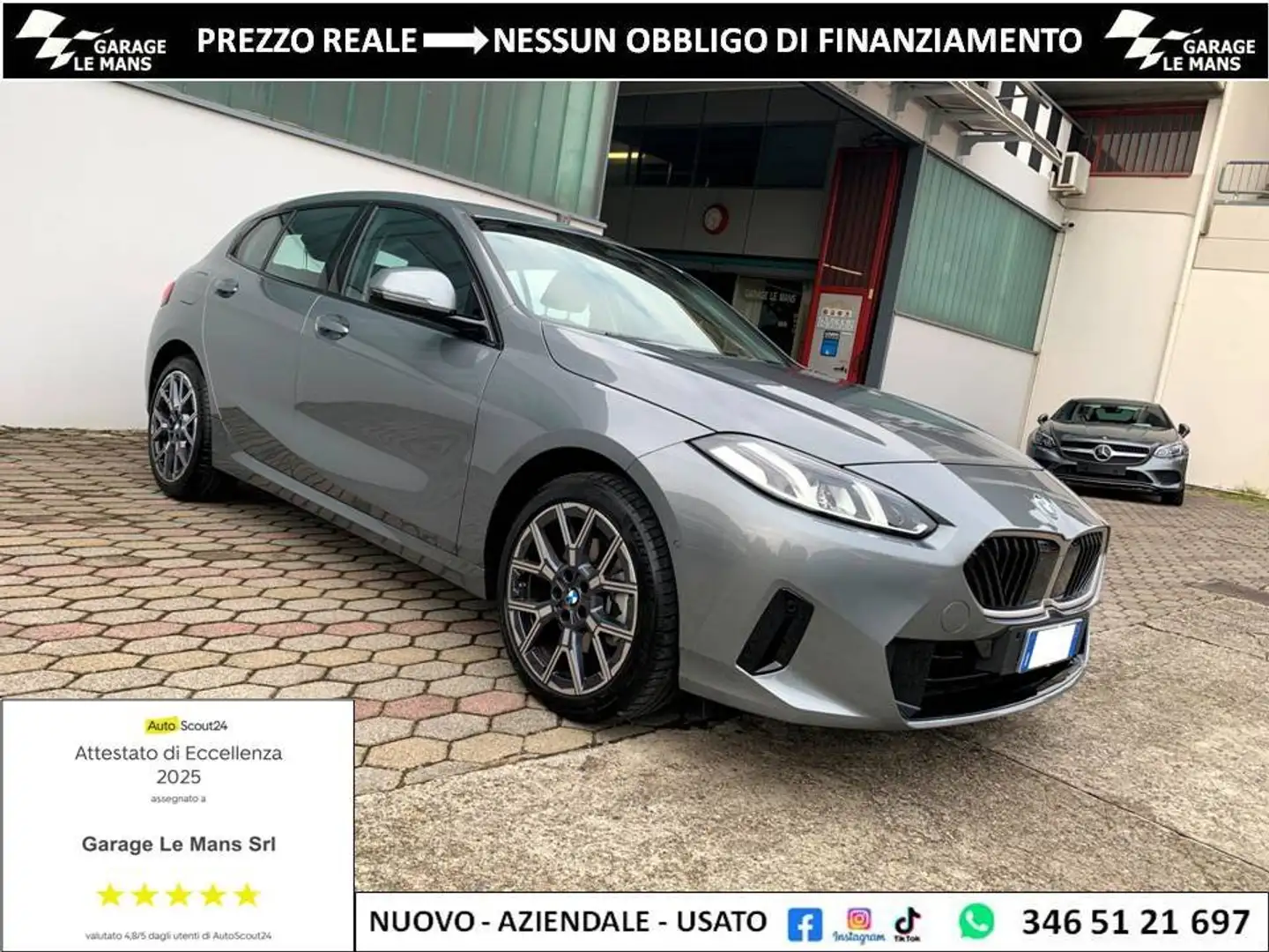 BMW 120 i 48V AUTO NAVI FULL LED COCKPIT CRUISE TELEC Grigio - 1