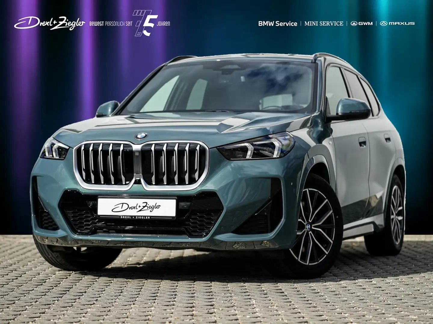 BMW X1 xDrive23d M-Sport AHK PANO ACC HuD H&K 360° Grün - 1