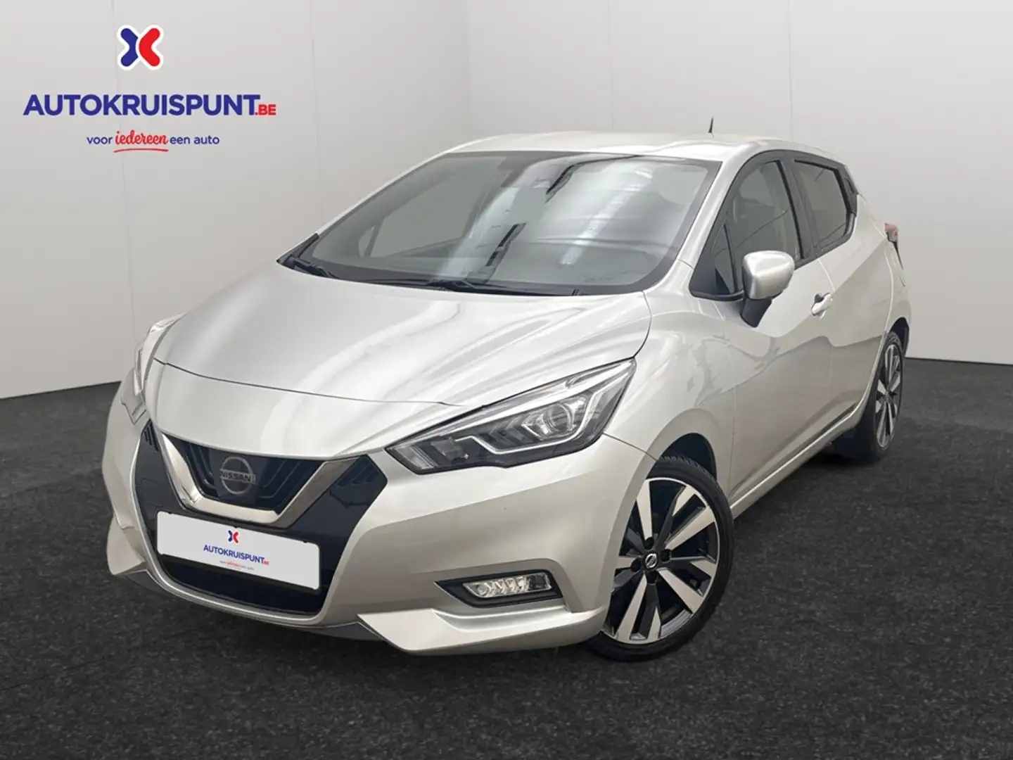 Nissan Micra 1.0IG-T N-Connecta GPS Calmera Verw.Zetels Dig.Air Argent - 1