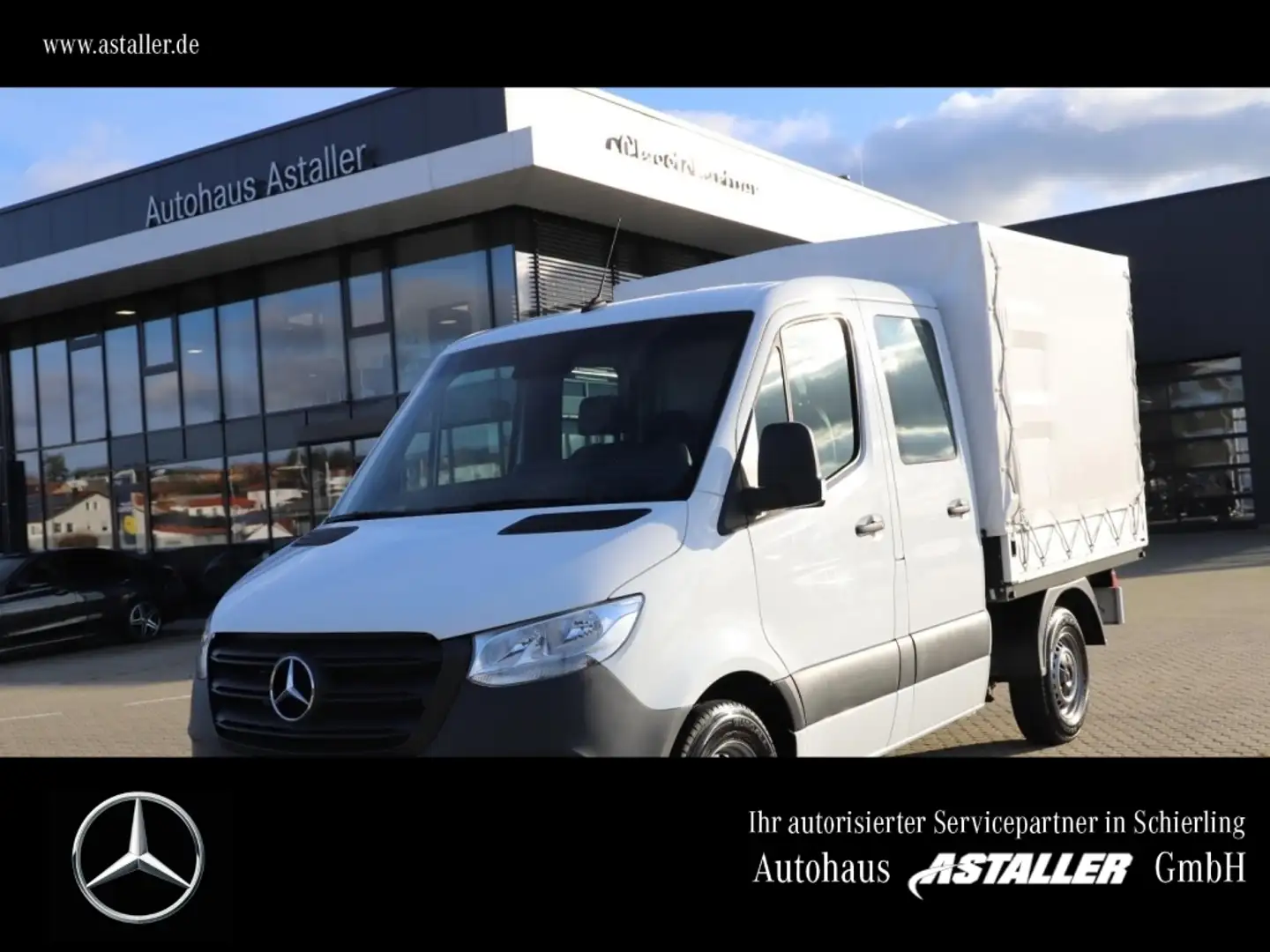 Mercedes-Benz Sprinter 215 CDI Doka Pritsche Kompakt L1 Leder Wit - 1