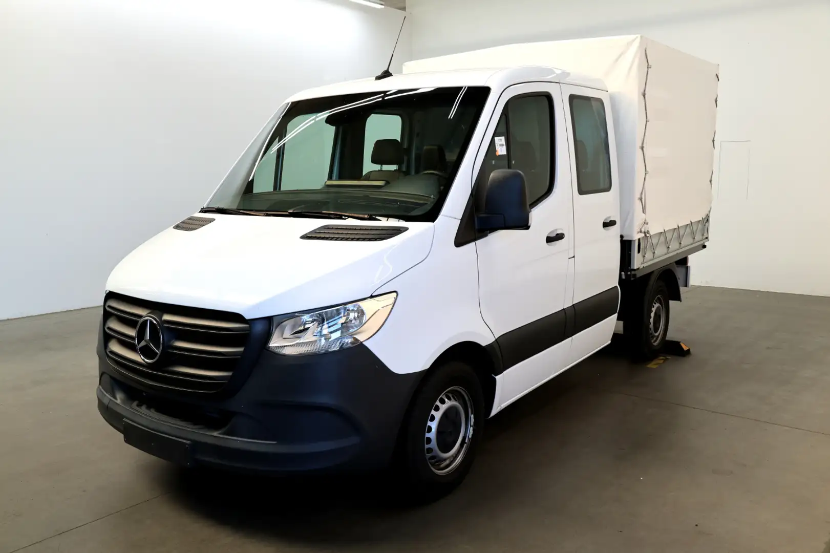 Mercedes-Benz Sprinter 215 CDI Doka Pritsche Kompakt L1 Leder Wit - 2