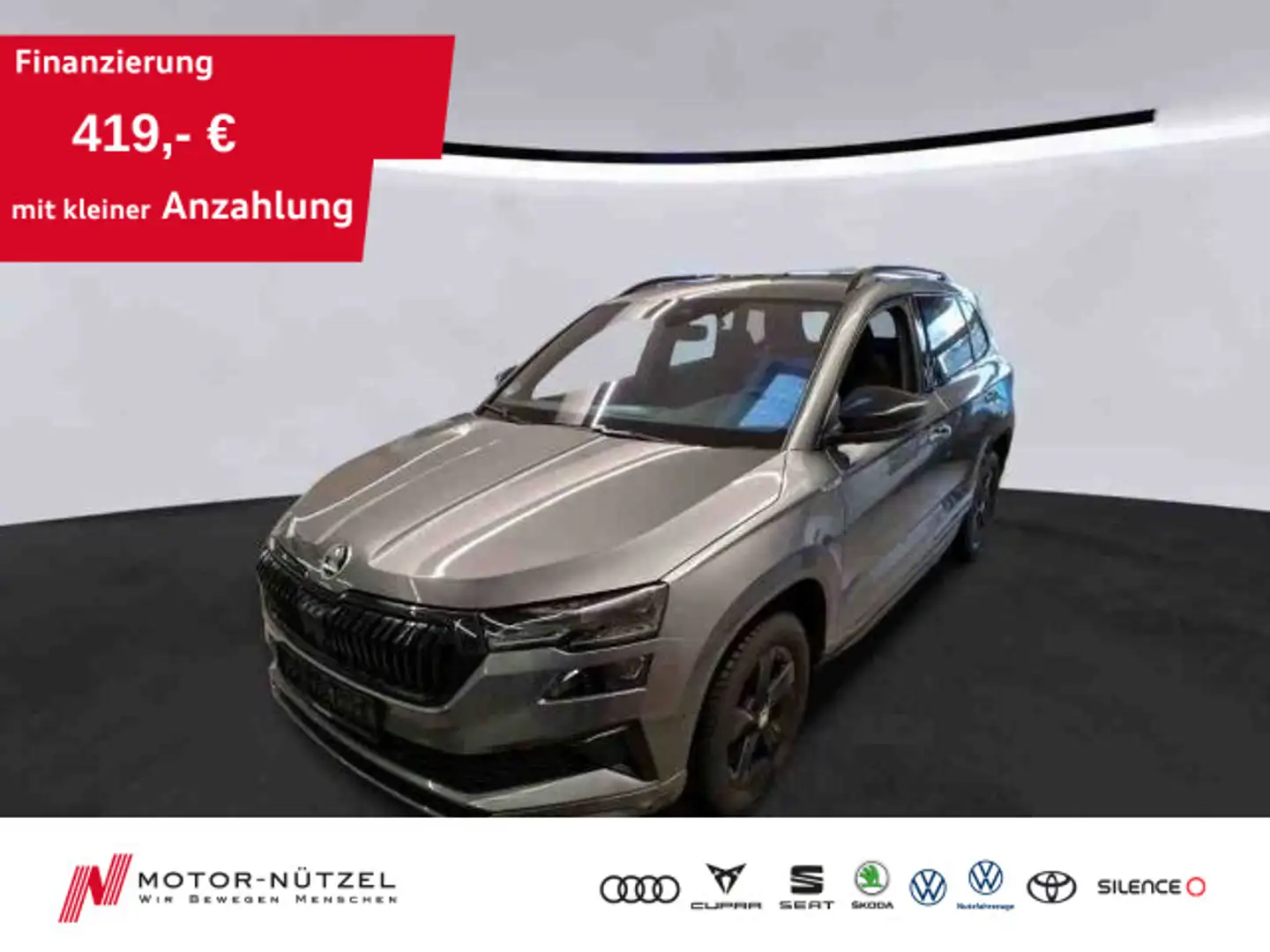 Skoda Karoq 2.0 TSI DSG 4x4 SPORTLINE MATRIX+NAVI+ACC Grau - 1