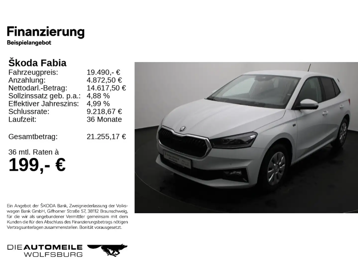 Skoda Fabia 1.0 TSI Drive LED/Kessy/PDC Weiß - 2