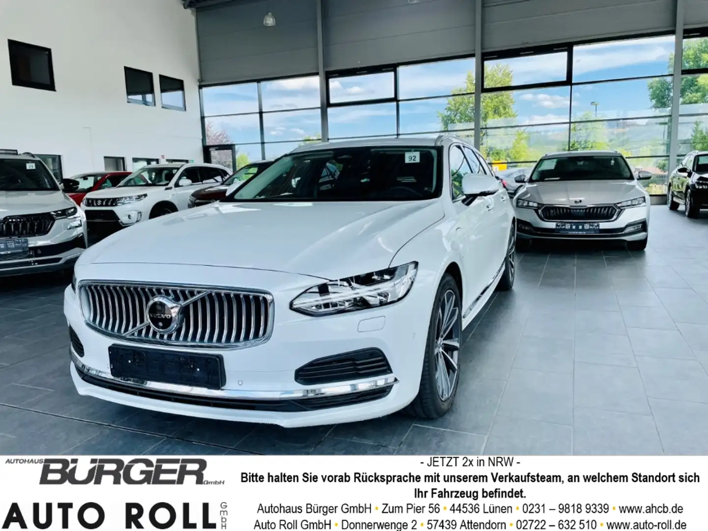 Volvo V90 Inscription ReCharge AwD T8 Pano Sunroof LED H&K S Weiß - 1