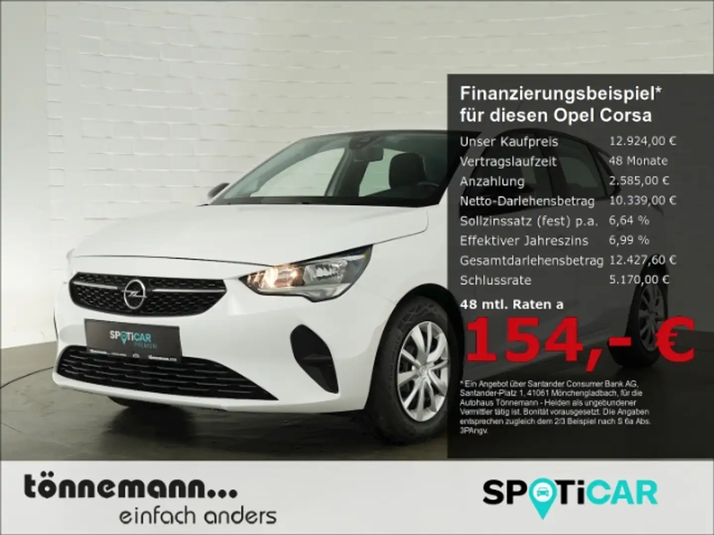 Opel Corsa F EDITION+SITZHEIZUNG+LENKRADHEIZUNG+PARKPILOT HI+ Blanc - 1