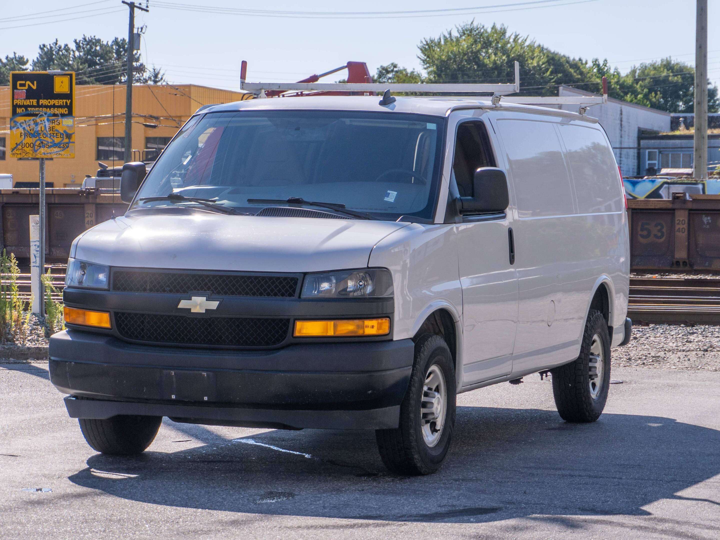 White 2020 Chevrolet Express Cargo Van Rear-Wheel Drive Automatic