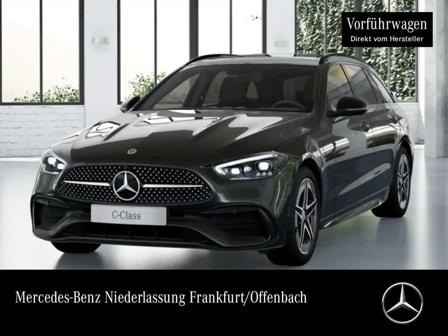 Mercedes-Benz C 300 e T AMG+NIGHT+PANO+360+AHK+TOTW+KEYLESS+9G Grau - 1