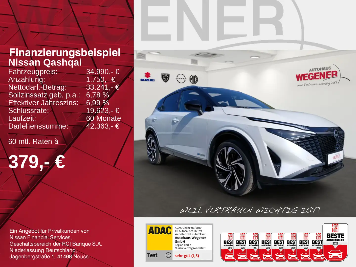 Nissan Qashqai QASHQAI TEKNA+ e-Power *Glasdach*Massage*Leder*H Wit - 2