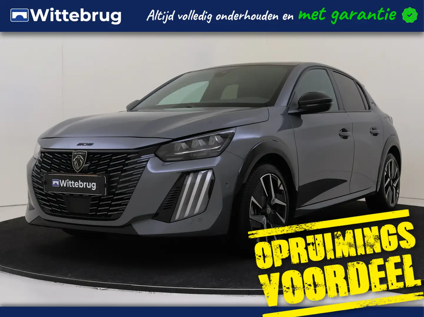 Peugeot 208 Hybrid 100 e-DCS6 GT LEDER / ALCANTARA | NAVIGATIE Grijs - 1