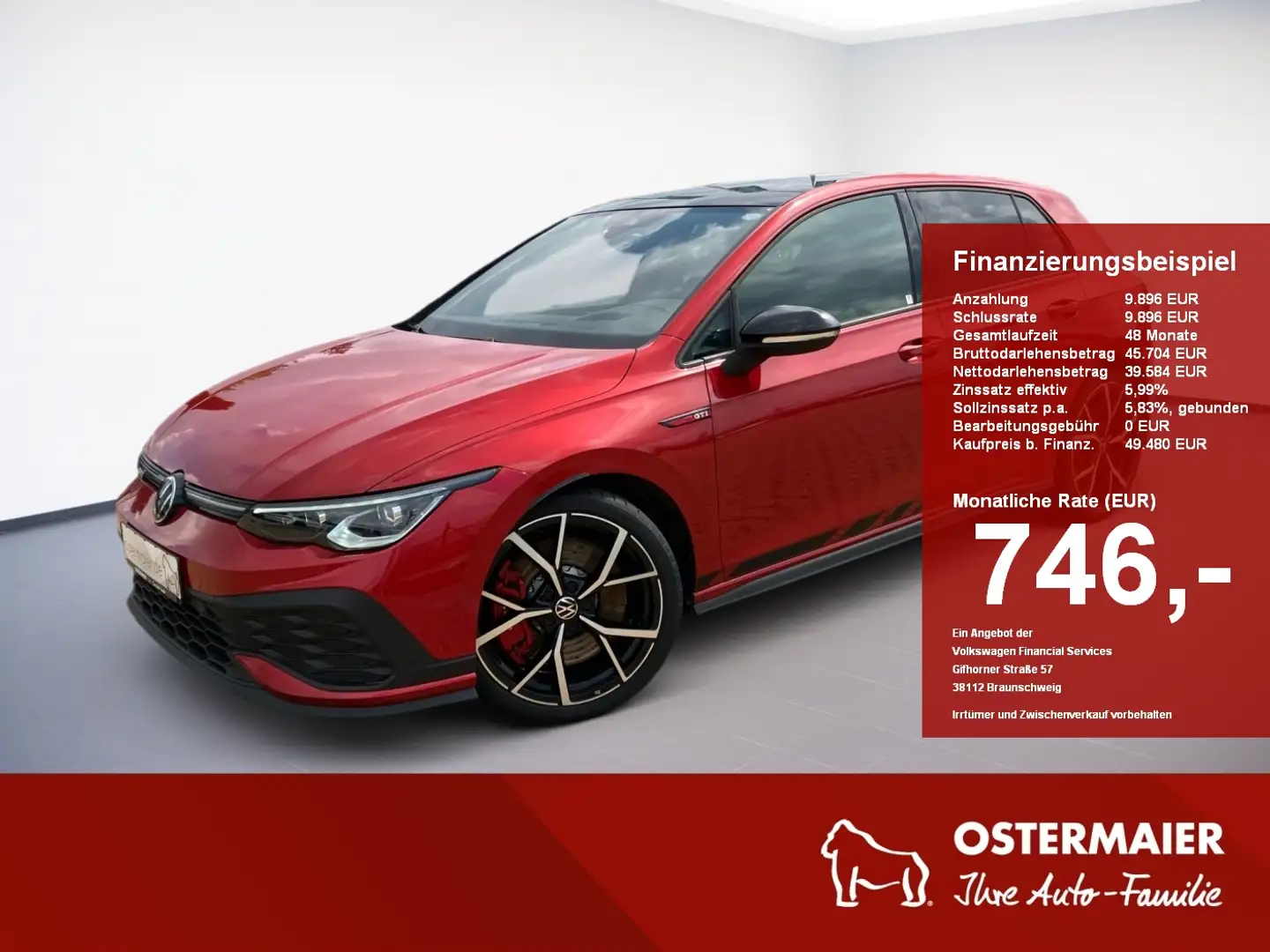 Volkswagen Golf GTI Clubsport 2.0TSI DCC.IQ.HUD.TRAVEL.PANO.DSG.NAVI.V Rouge - 1