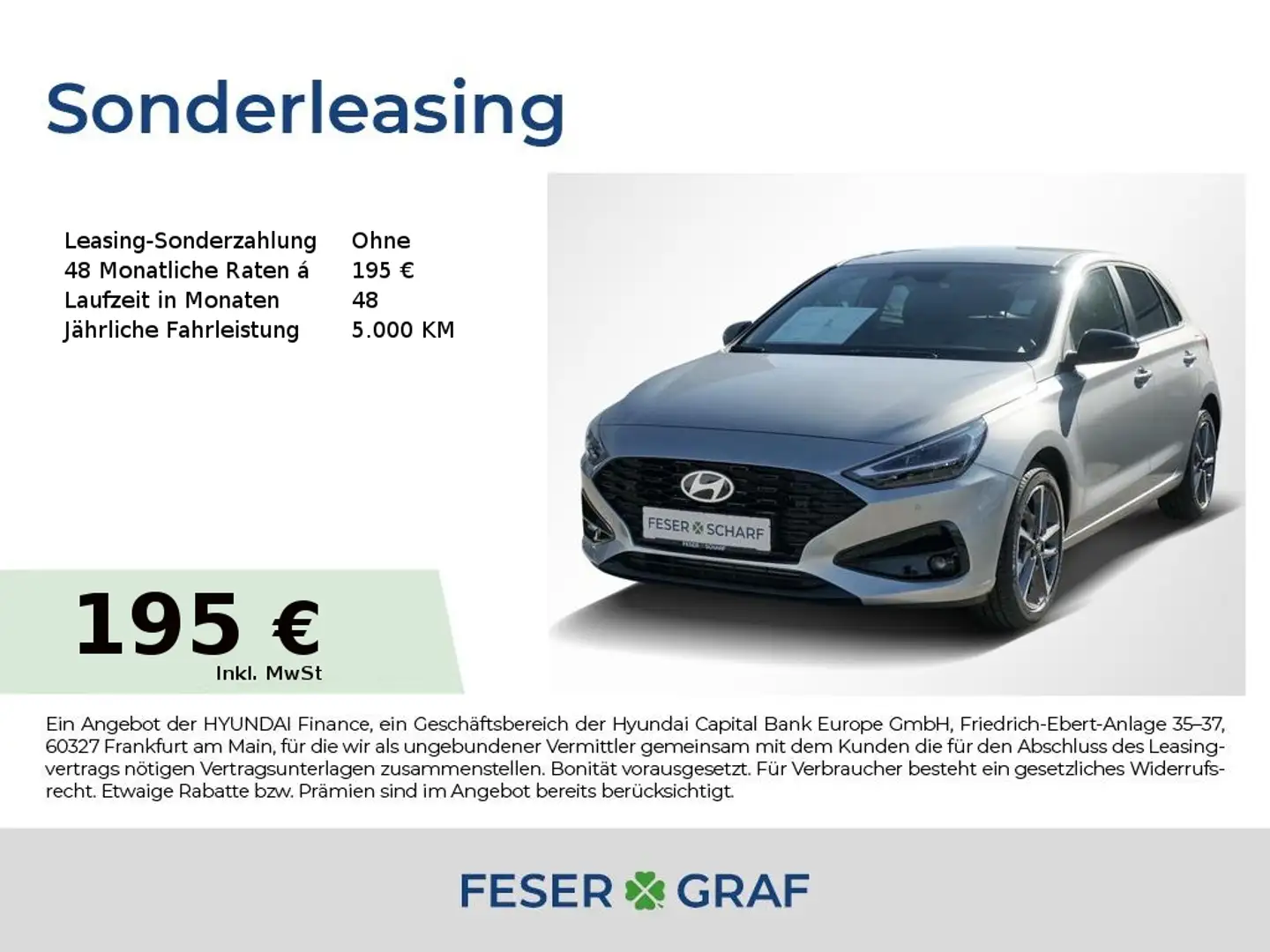 Hyundai i30 ADVANTAGE NAVI KAMERA LED SHZ LHZ CARPLAY Silber - 1