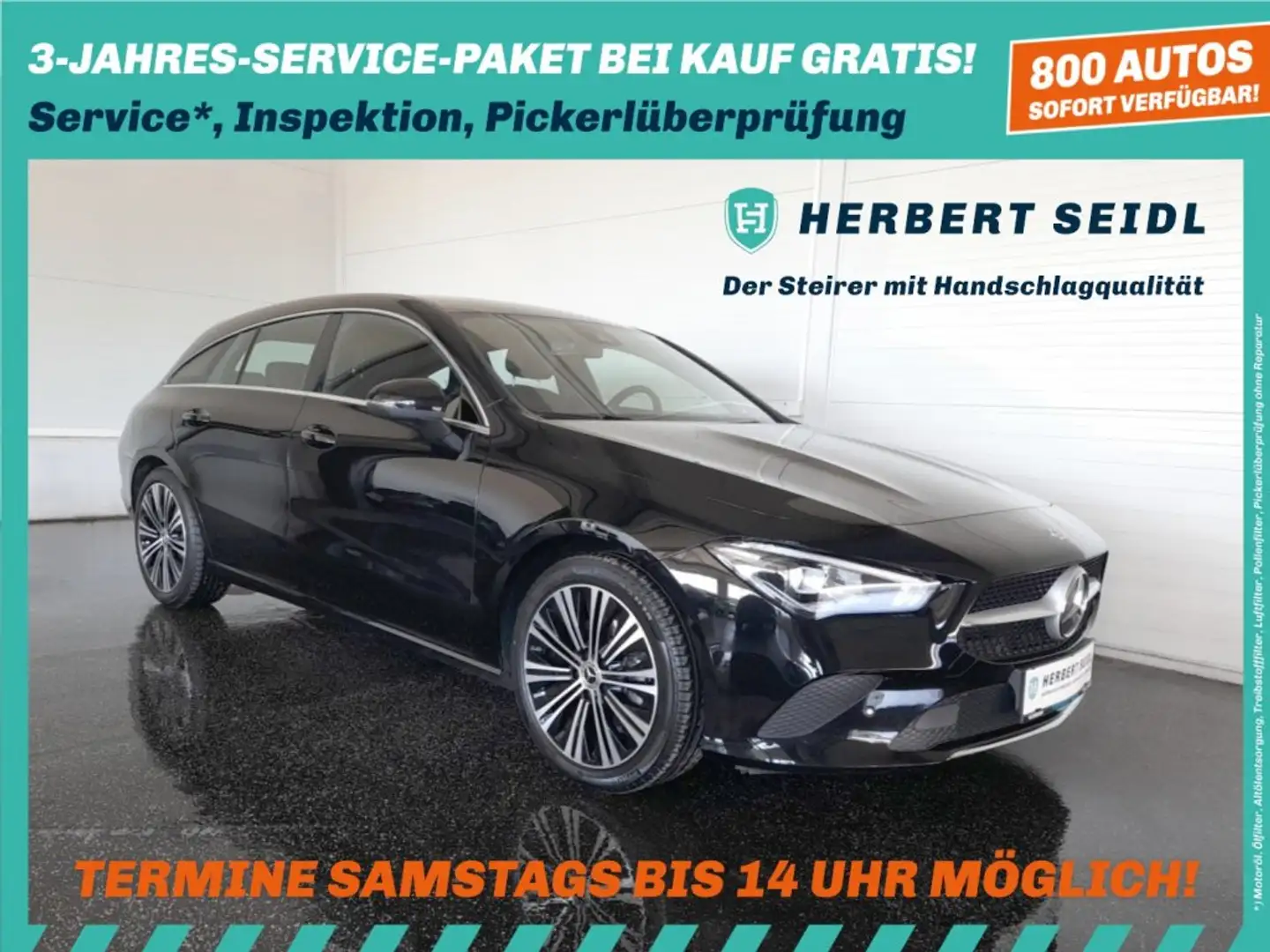 Mercedes-Benz CLA 200 CLA SB 200 d 4x4 Aut. *VOLL LED / NAVI / VIRTUELL / KAMERA / SPURHALTE & TOTWINKELASSIST / E-KLAPPE* Schwarz - 1