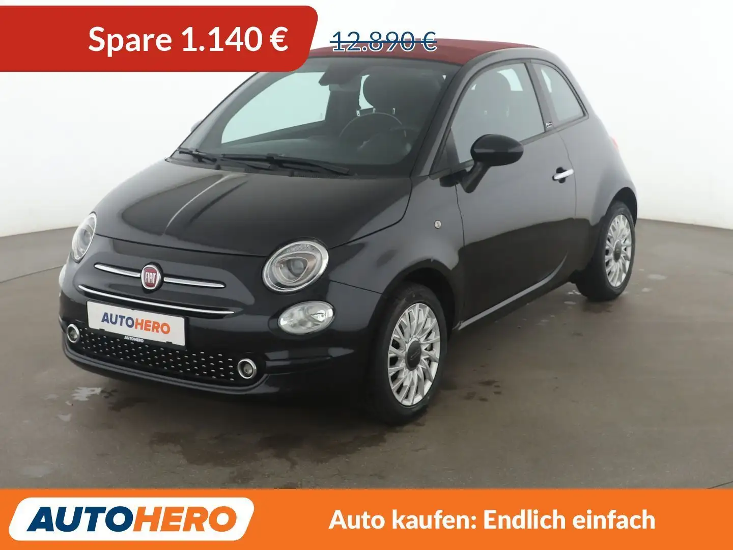 Fiat 500C 1.0 Mild-Hybrid Lounge*NAVI*PDC*KLIMA*GARANTIE* Schwarz - 1