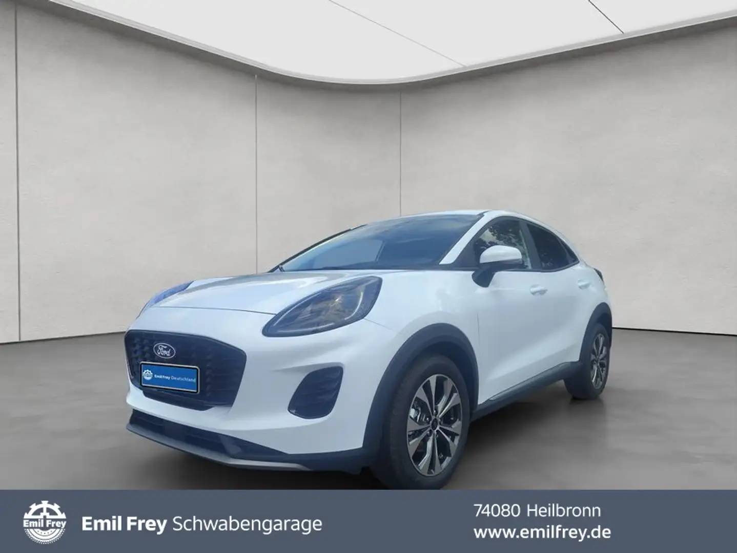 Ford Puma 1.0 EcoBoost Hybrid TITANIUM 92 kW, 5-türig Blanc - 1