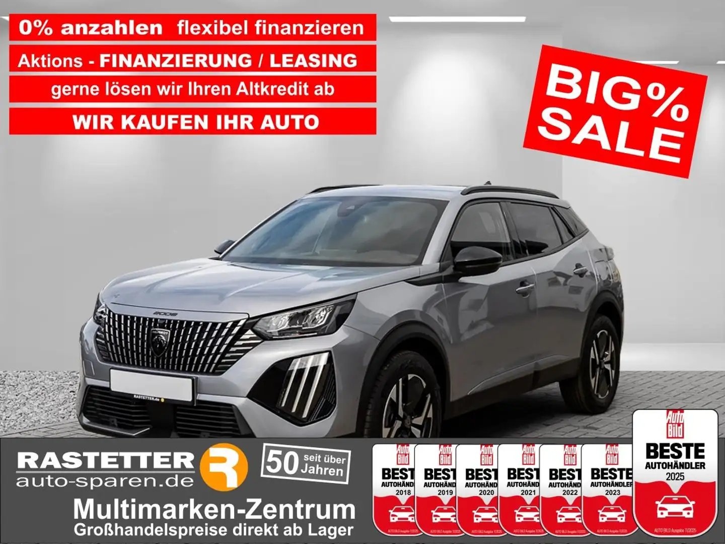 Peugeot 2008 PureTech 130 EAT8 Allure 360+ACC+CarPlayNavi+Sicht Gris - 1