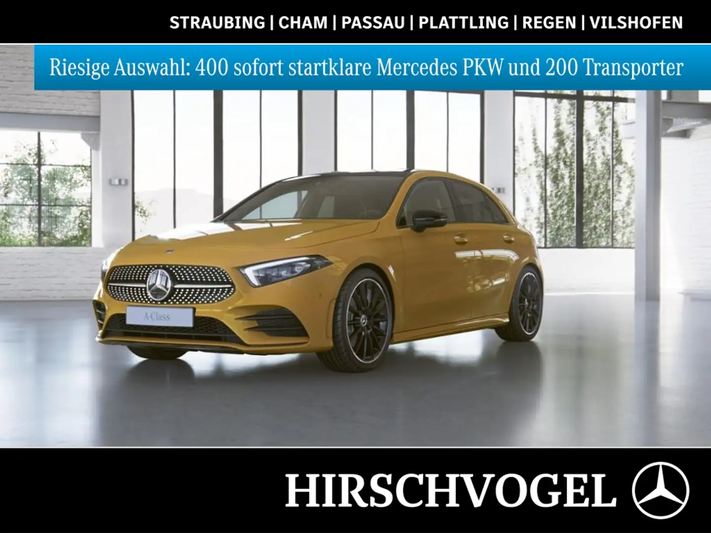 Mercedes-Benz A 250 e AMG-Line+Night+Pano+AHK+MULTIBEAM+Navi-P Gelb - 1