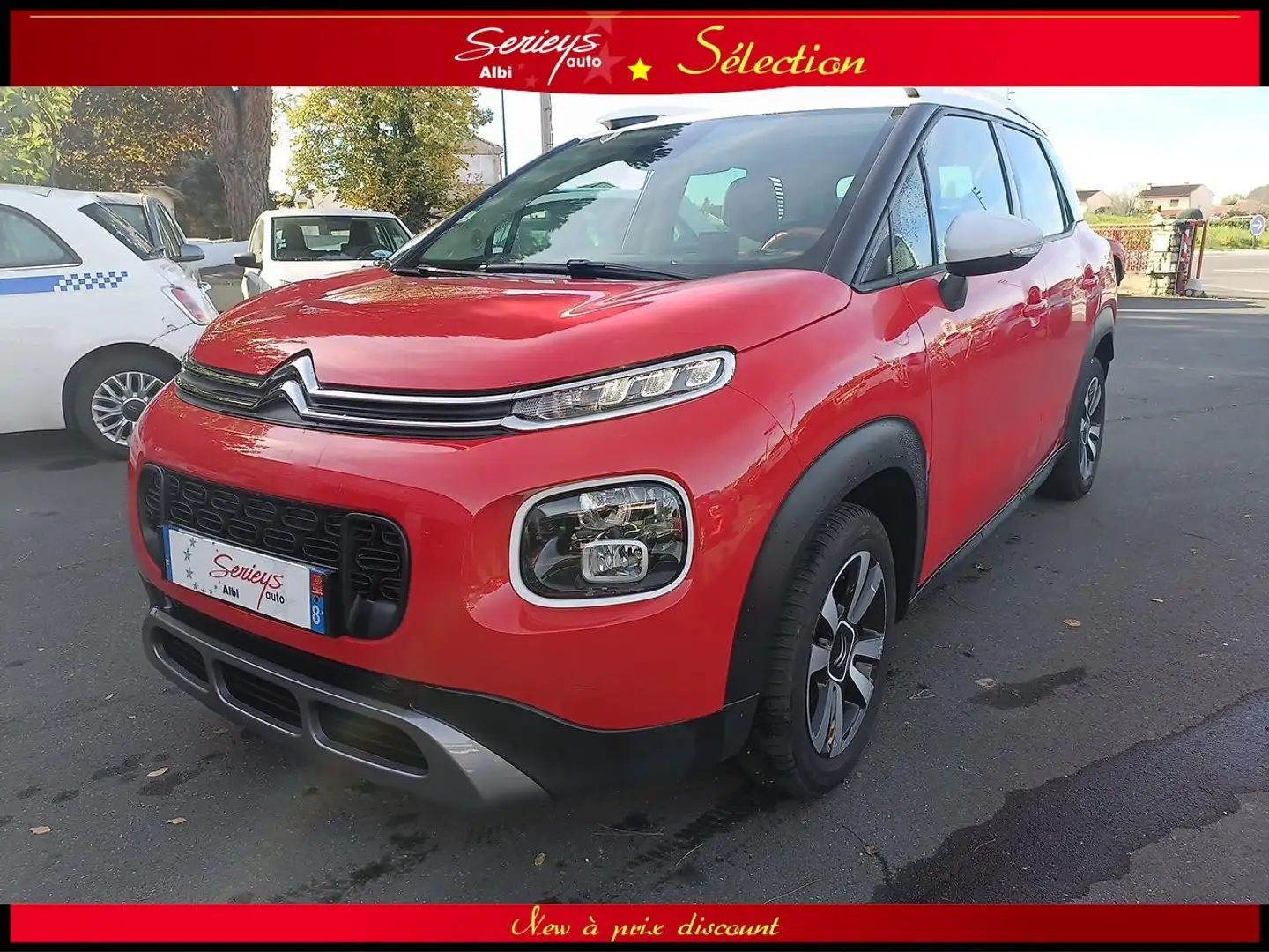 Citroen C3 Aircross SHINE BUSINESS TURBO 110 GPS-CUIR-TETE HAUTE Rood - 1