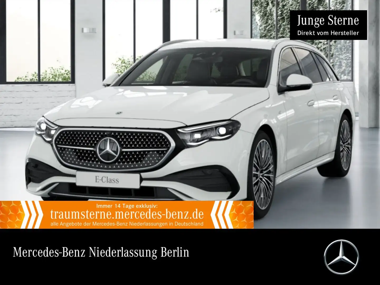 Mercedes-Benz E 300 de T 4M Hybrid AMG 360° Distr. AHK Totwinkel Weiß - 1