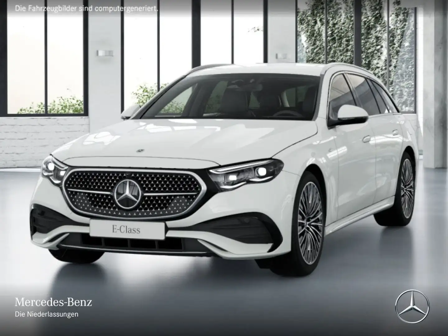 Mercedes-Benz E 300 de T 4M Hybrid AMG 360° Distr. AHK Totwinkel Weiß - 2