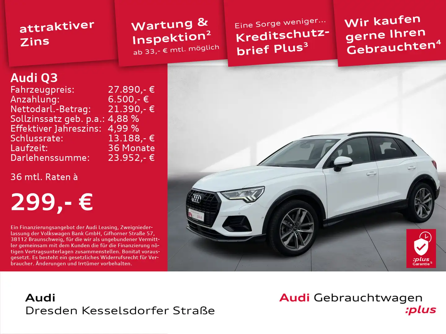 Audi Q3 40 TFSI Q. advanced LED Navi GRA DAB Blanc - 1