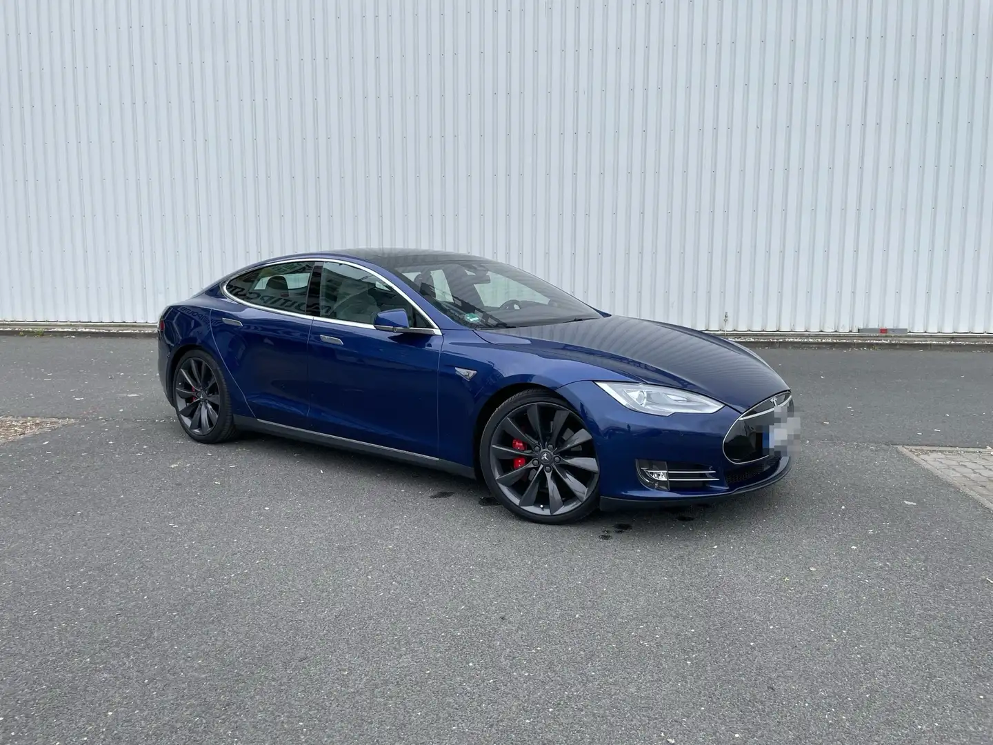 Tesla Model S P90DL Ludicrous Vollgarantie Blau - 1