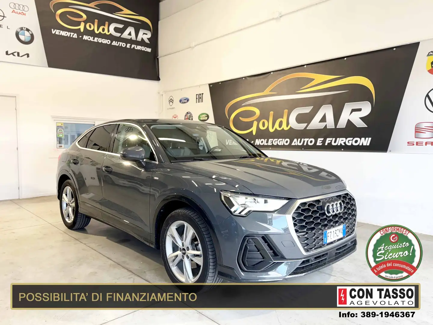 Audi Q3 Q3 I 2019 Sportback  35 2.0 tdi S line edition Gris - 1