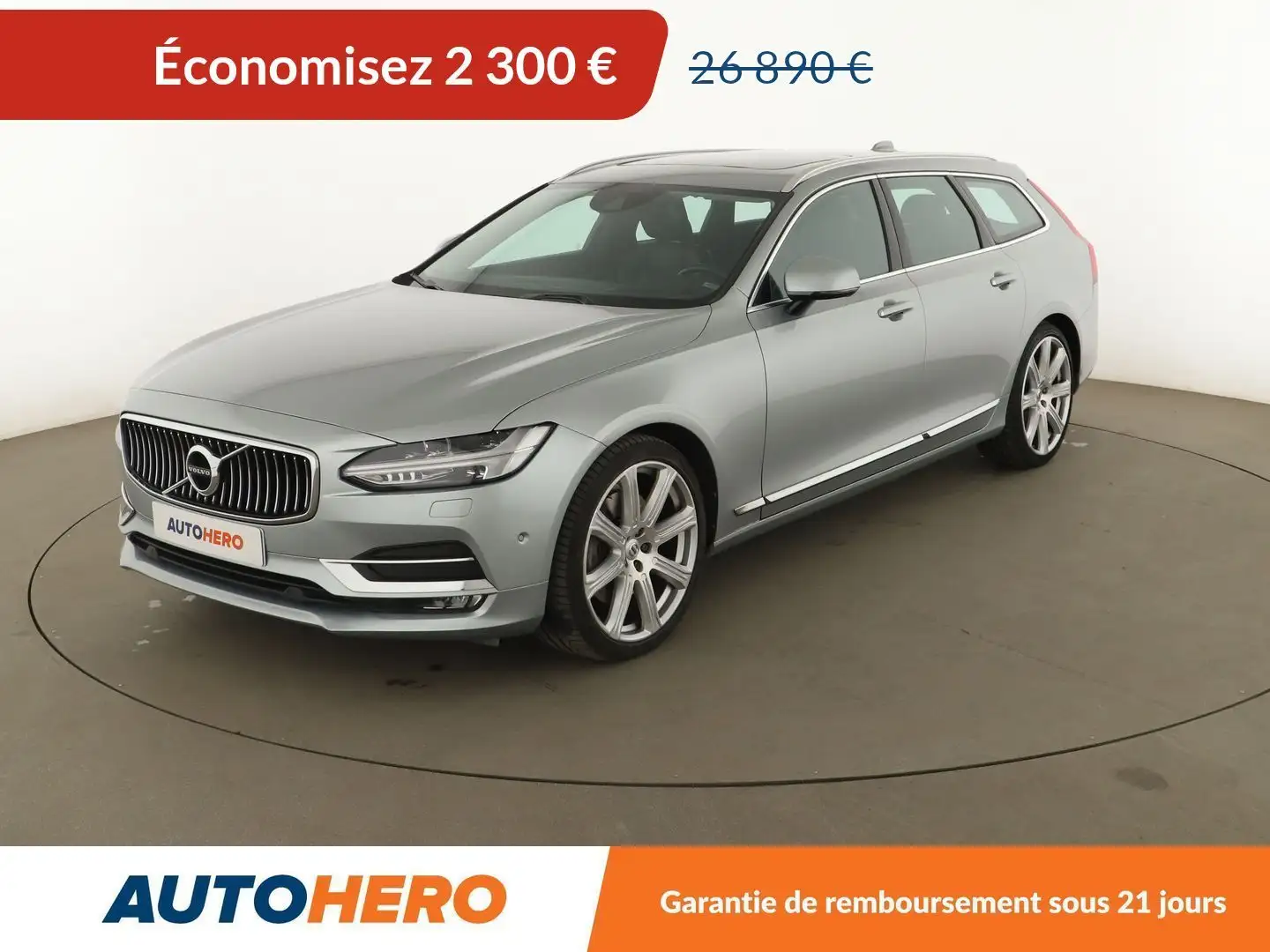 Volvo V90 2.0 D5 AWD Inscription Luxe Geartronic 8 Gris - 1