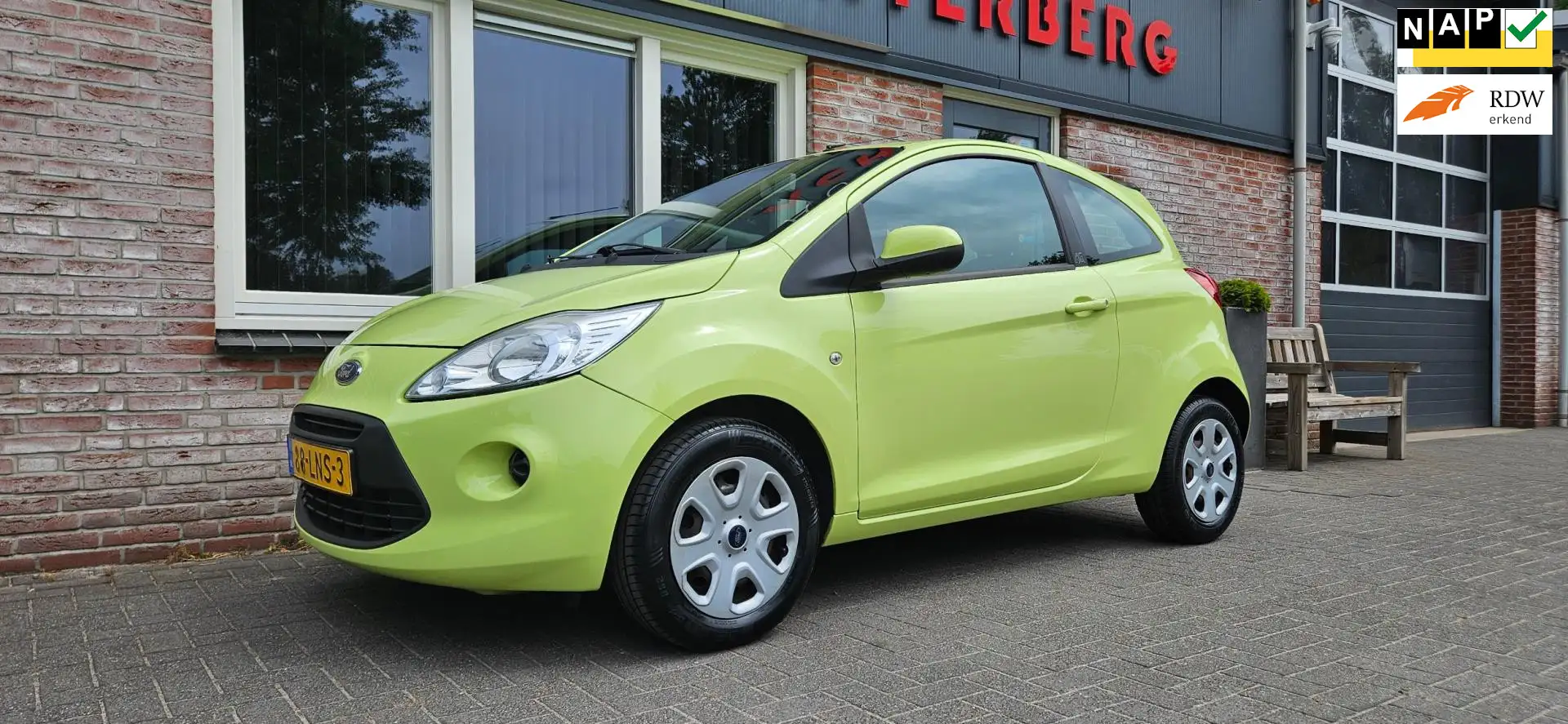 Ford Ka/Ka+ 1.2 Cool&Sound Airco! NAP! Leuke/Nette Auto! Nieuw Groen - 1
