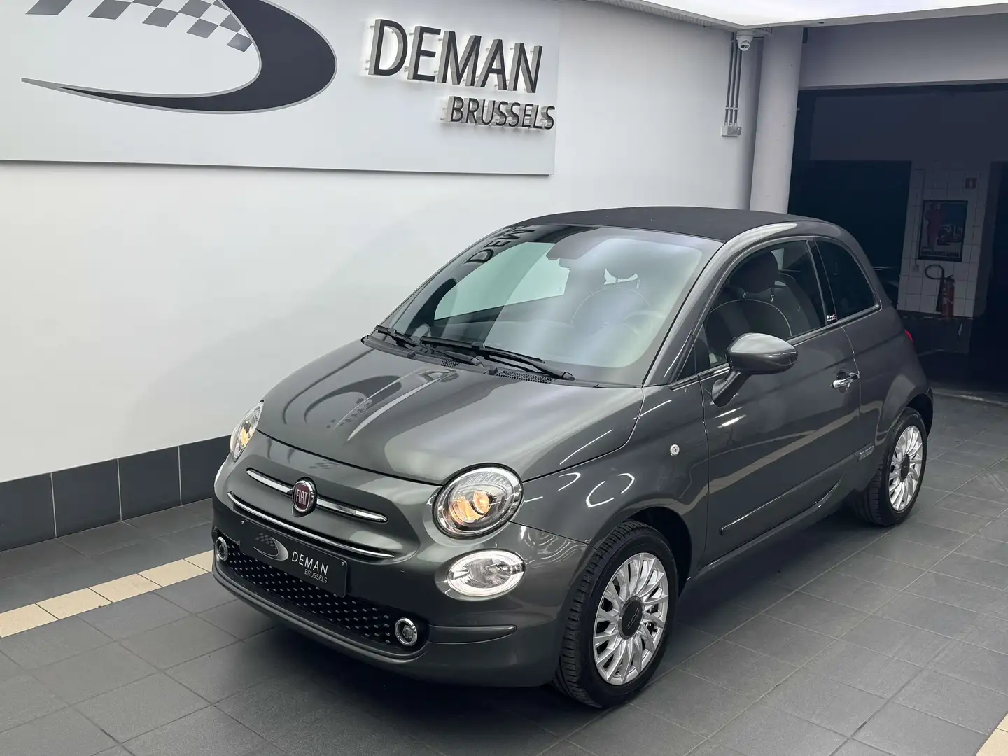 Fiat 500C Cabrio Gris - 1