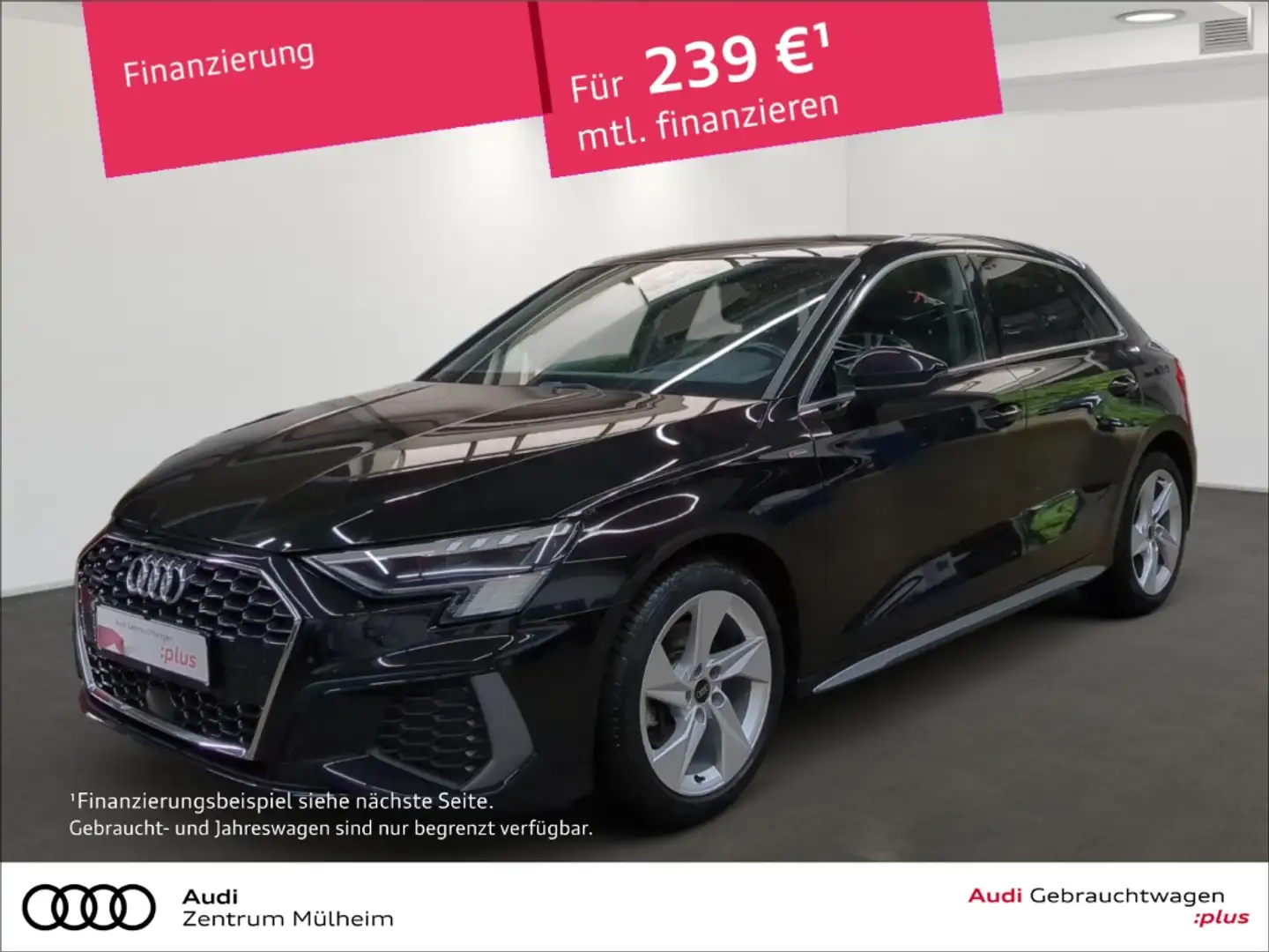 Audi A3 Sportback 40 TDI quattro S line Navi Matrix Pano R Nero - 1