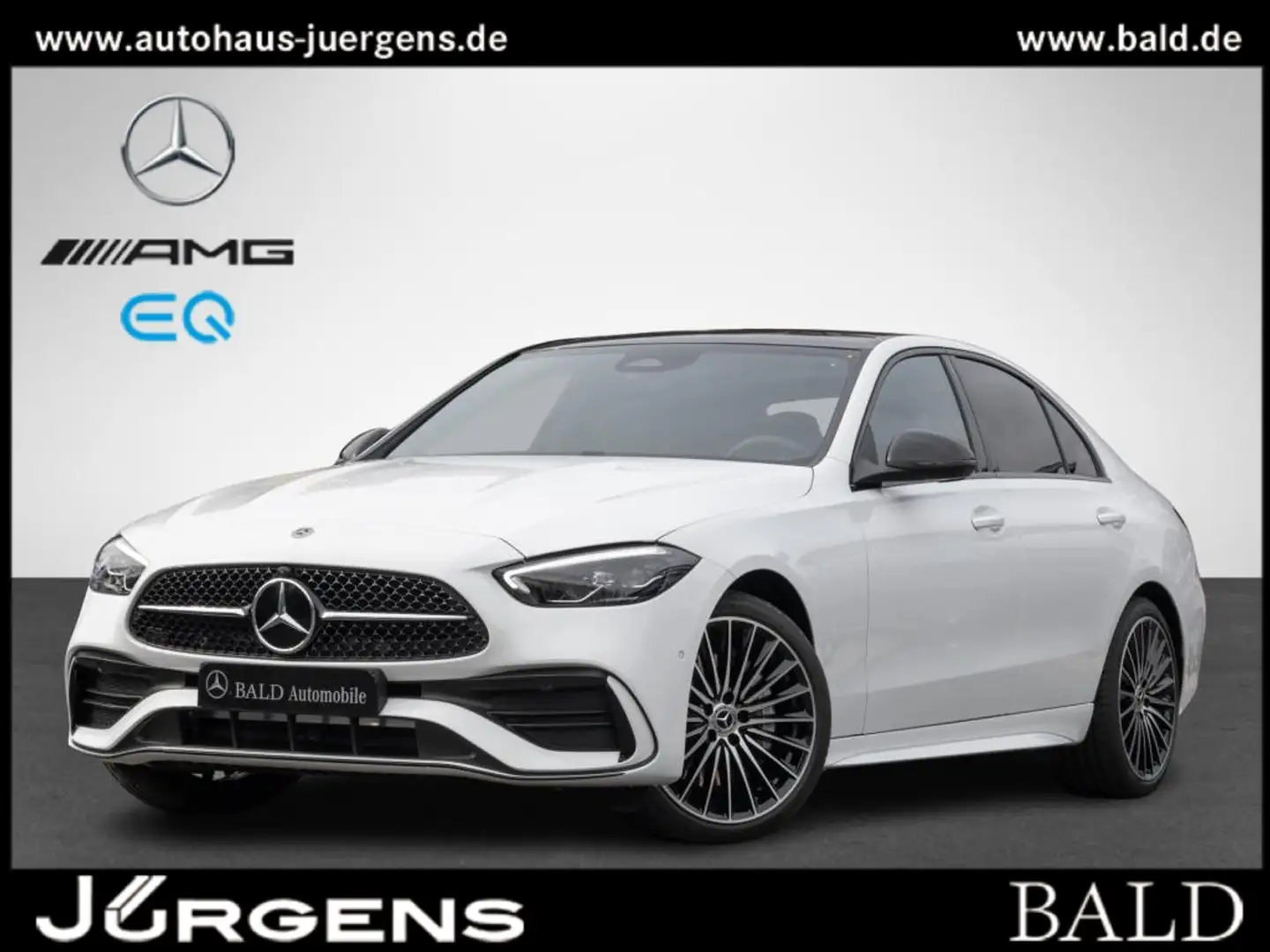 Mercedes-Benz C 180 AMG/LED/Pano/AHK/360/Memory/Totw/Night/19" Weiß - 1