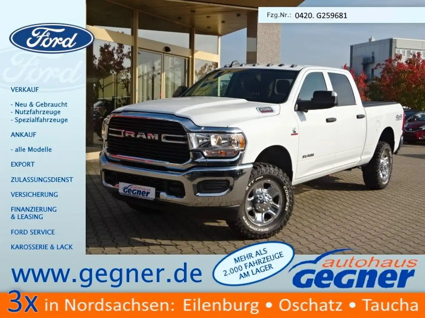 Dodge RAM 2500 Cummins 6.7l Diesel 4x4 AHK Weiß - 1