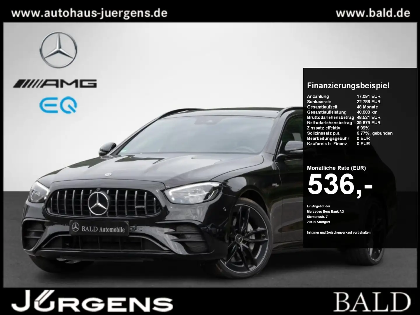 Mercedes-Benz E 53 AMG T 4M+  Wide/LED/Pano/AHK/Burm/360/Night Zwart - 1