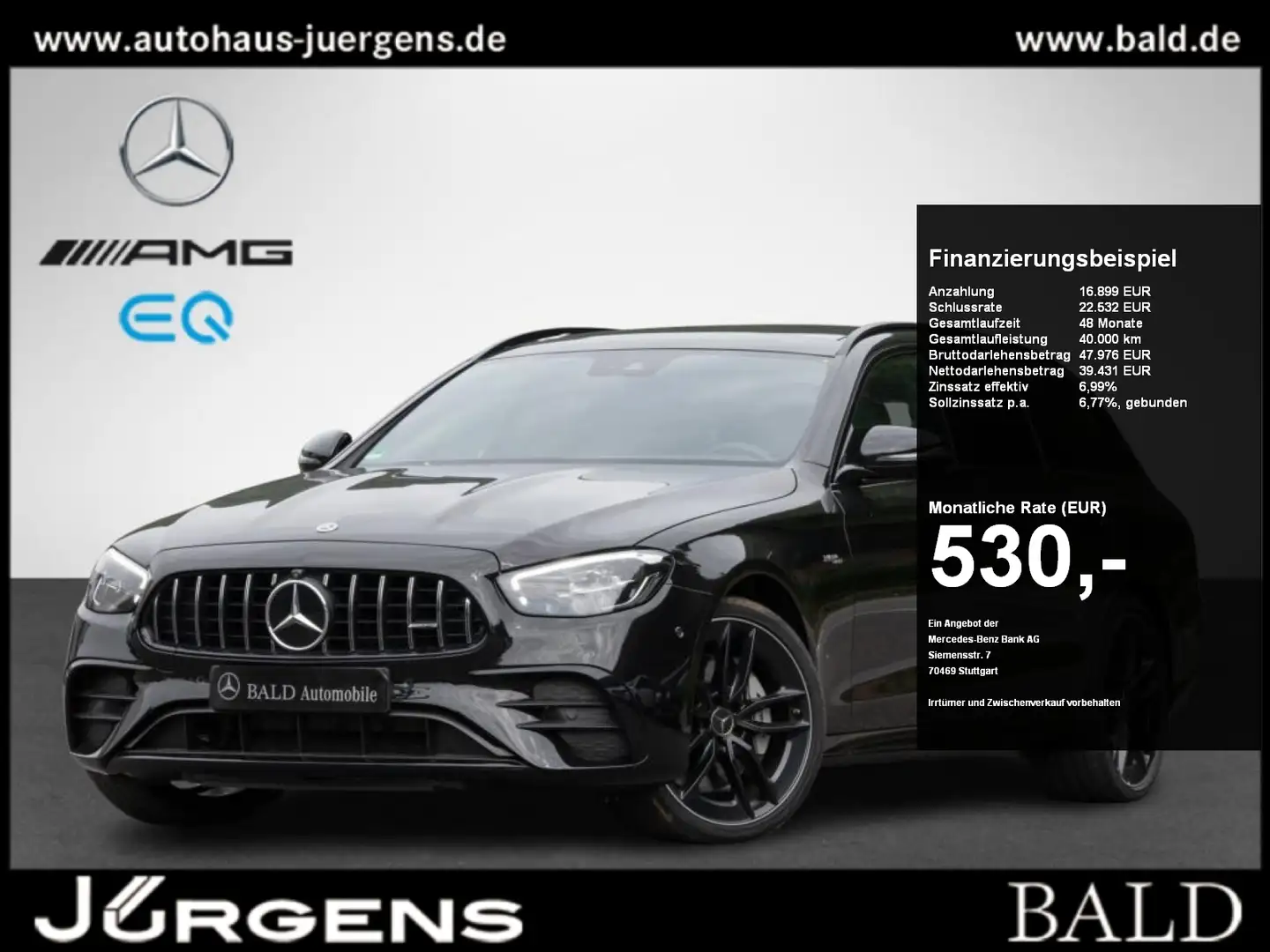 Mercedes-Benz E 53 AMG T 4M+  Wide/LED/Pano/AHK/Burm/360/Night Zwart - 1