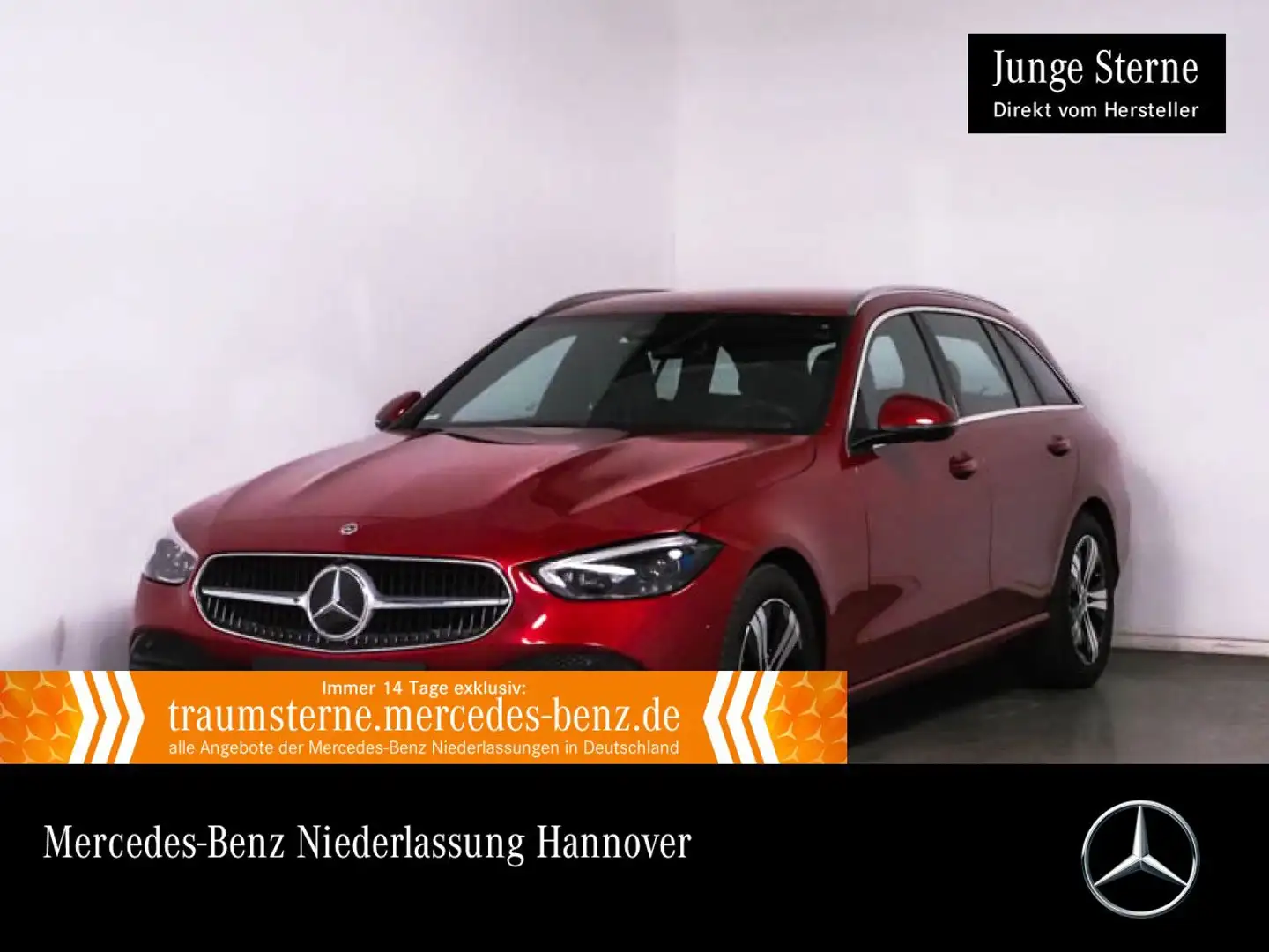 Mercedes-Benz C 200 d T AVANTG+360+AHK+TOTW+KEYLESS+9G Rot - 1