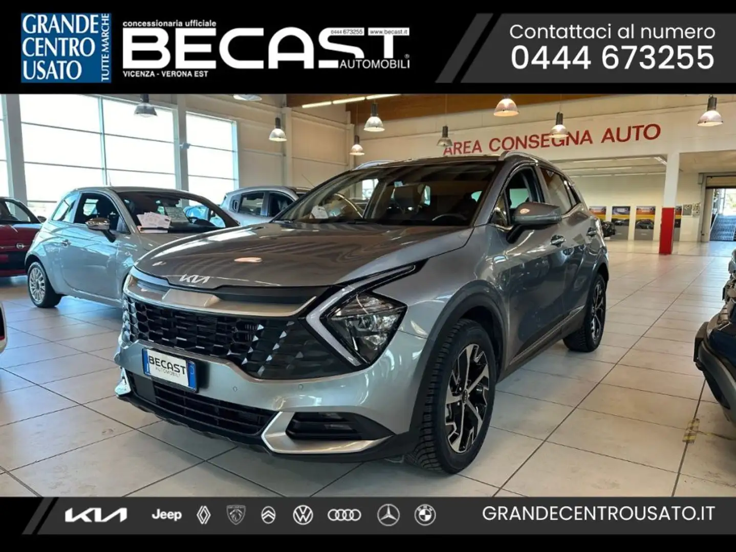 Kia Sportage 1.6 TGDi HEV AT Style UNICO PROPRIETARIO-PROMO K73 Grigio - 1