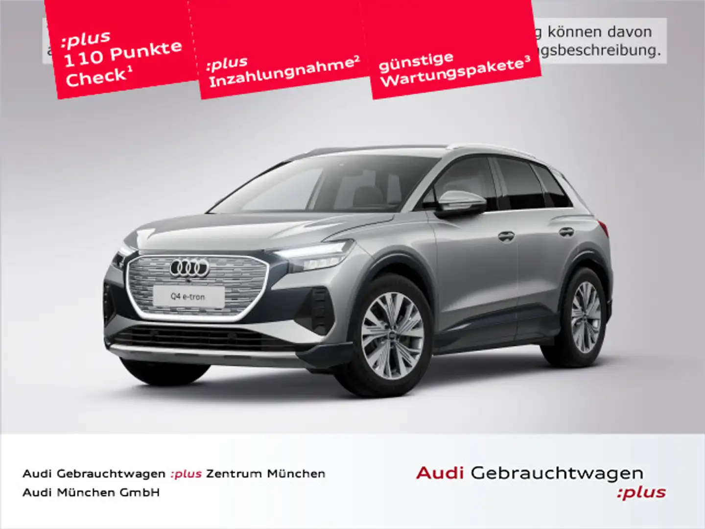 Audi Q4 e-tron 55 qu. ACC/Wärmep./Kamera/Privacy/AHK/ Grau - 1