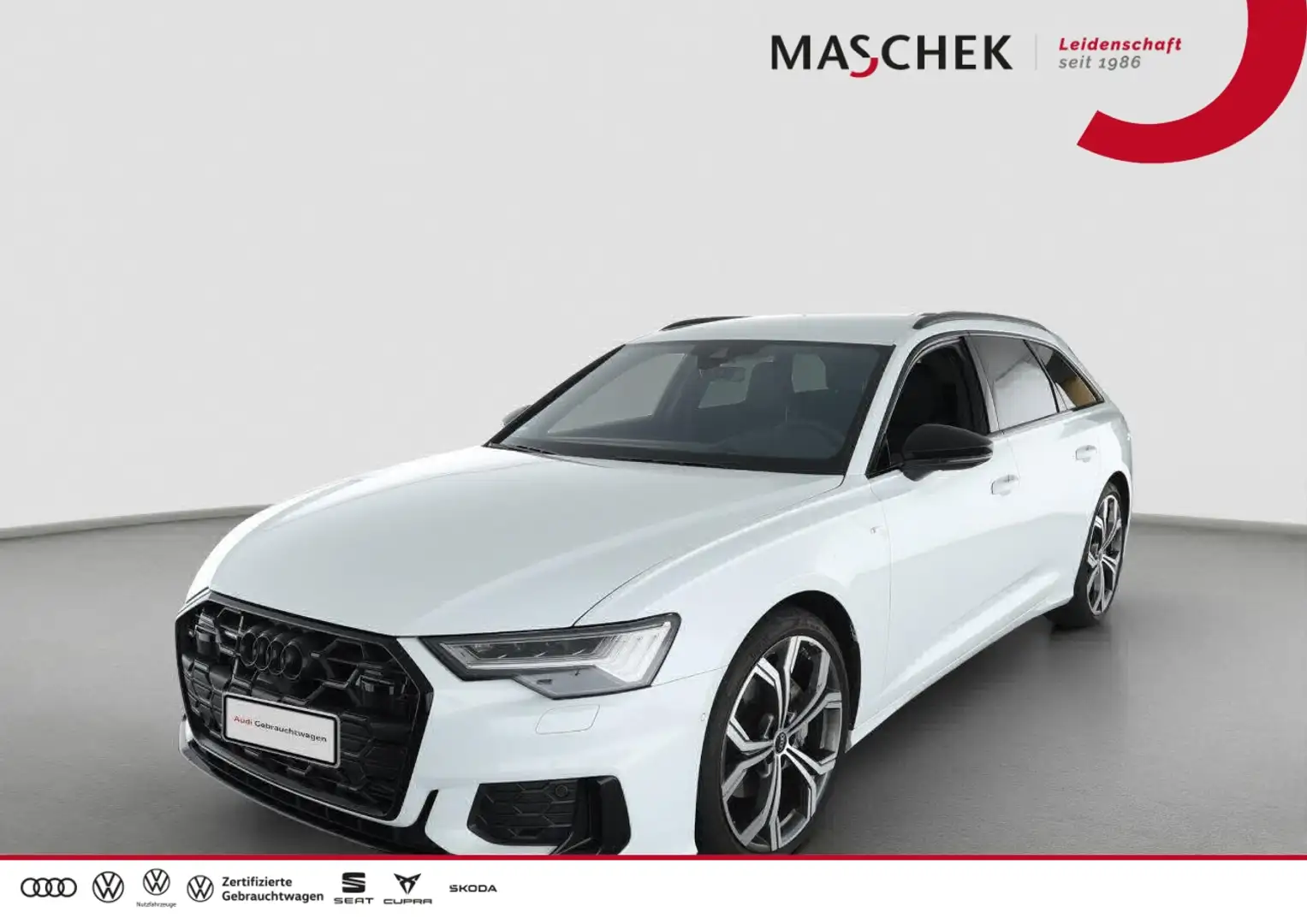 Audi A6 Avant S line 45 TFSI quatt 104NP AHK 4WD-Lenk B&O Weiß - 1