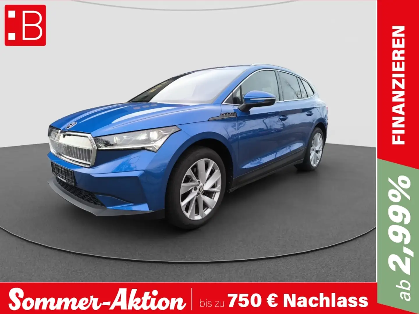 Skoda Enyaq 80x 4x4 NAVI ACC RFK LED MATRIX SH KLIMA Modrá - 1