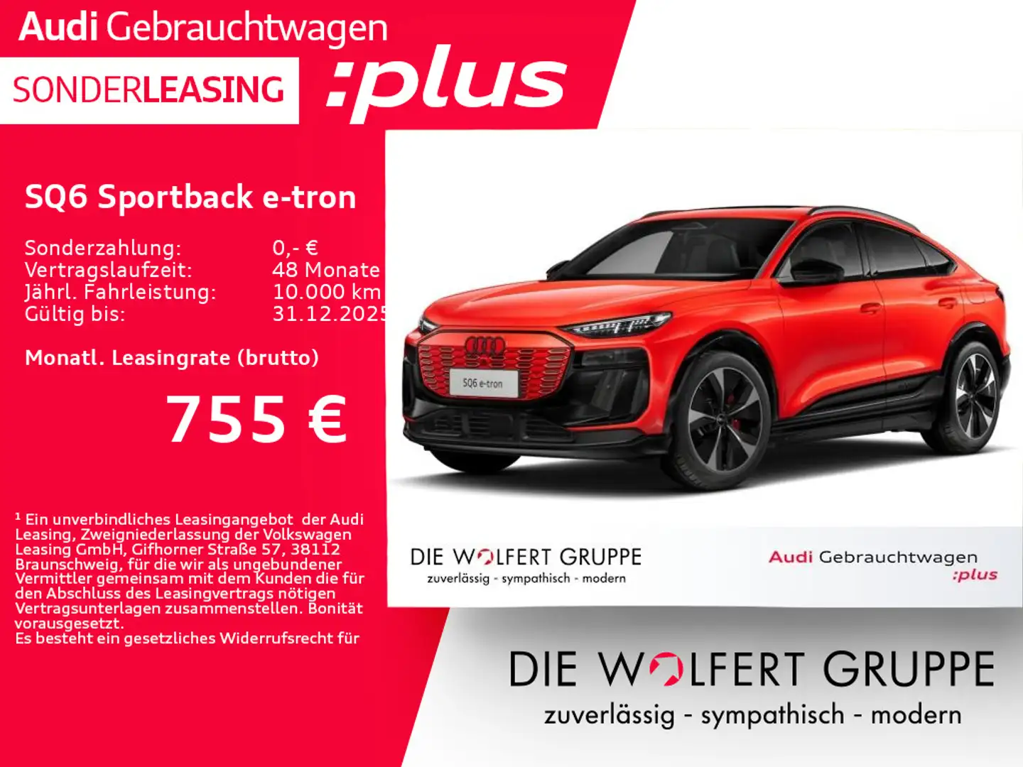 Audi SQ6 e-tron ACC*360°*AHK*PANO Rouge - 1