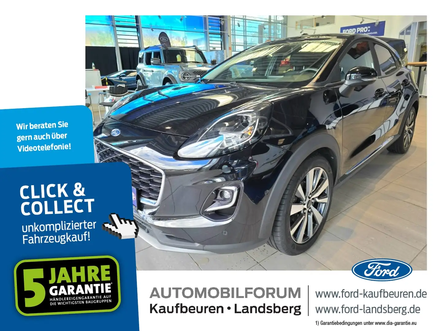 Ford Puma 1.0 EcoBoost LED Pano Navi Massage ACC Negro - 1