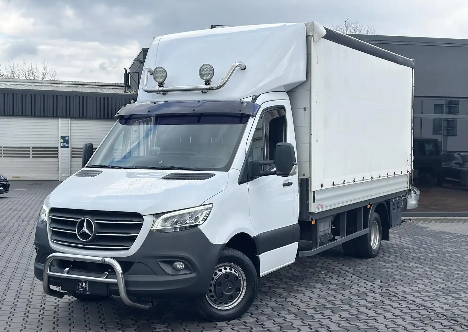 Mercedes-Benz Sprinter 519 5,5T V6 MAXI L3 AC STANDHZ PRITSCHE SPRIEGEL Alb - 1