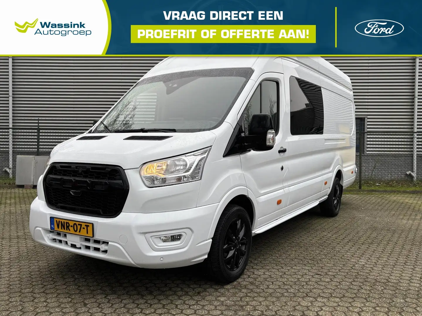 Ford Transit 350 2.0TDCI L4H3 AUTOMAAT | Uniek! | 5 pers. | vol Blanc - 1