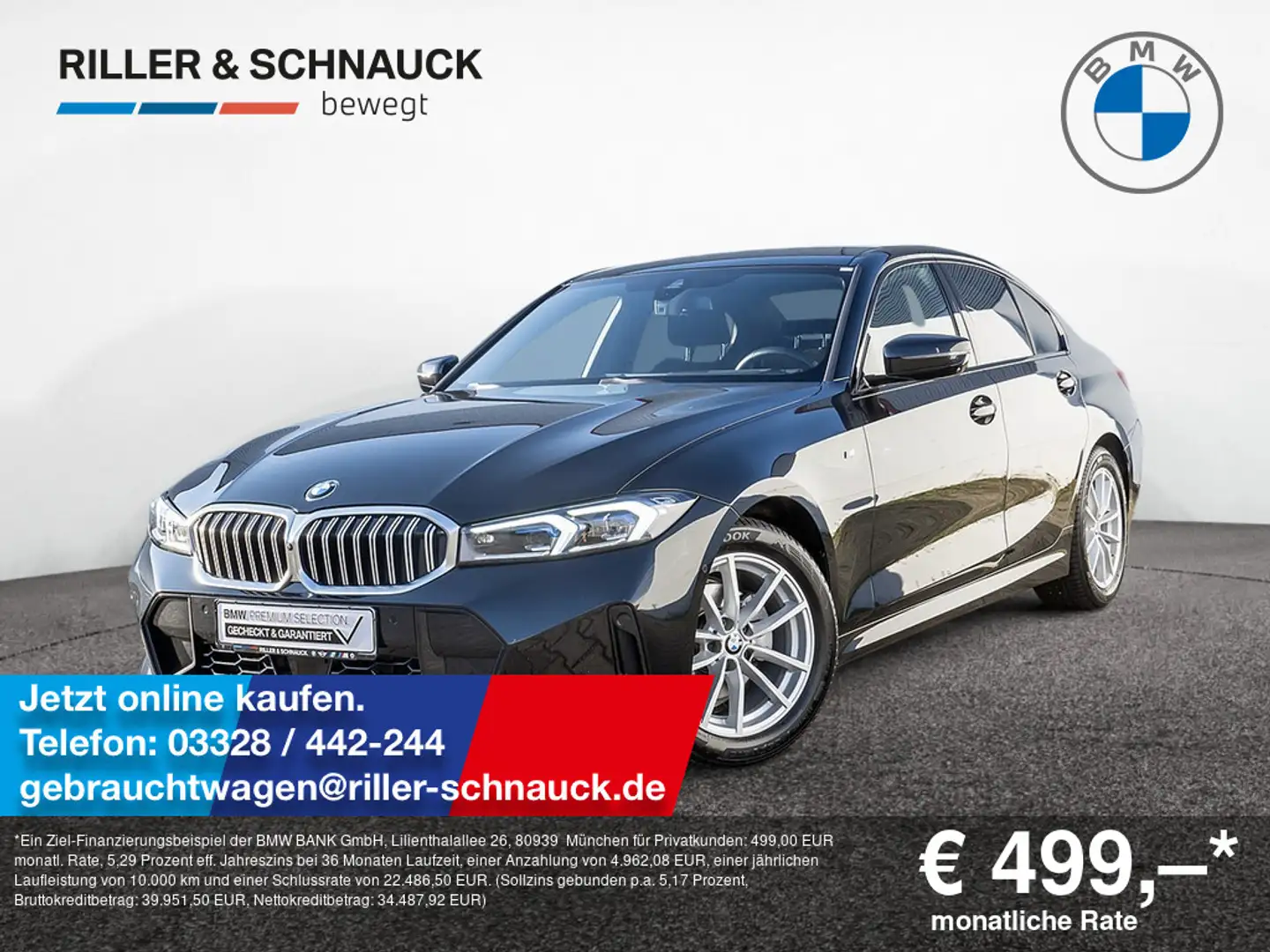 BMW 320 d xDrive M-Sport ACC+HUD+360°KAM+ Schwarz - 1