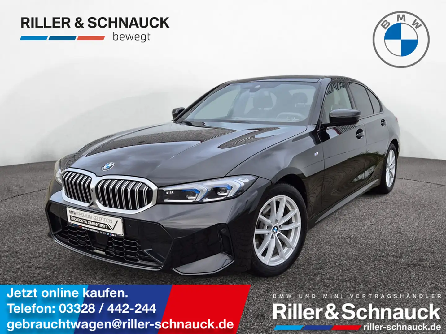 BMW 320 d xDrive M Sport ACC+HUD+360°KAM+MEM Schwarz - 1