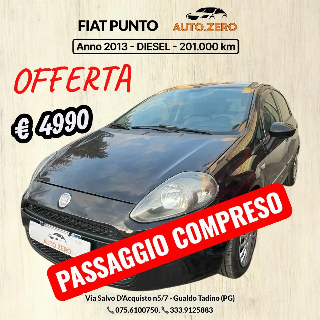 Fiat Punto Punto 5p 1.3 mjt II 16v Lounge s Schwarz - 1