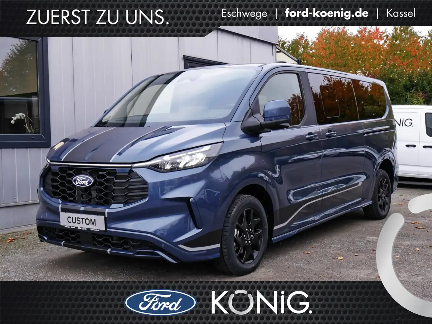 Ford Tourneo Custom Sport 320L2 Aut.+AHK+ACC+B&O+Navi Klima Navi Blau - 1