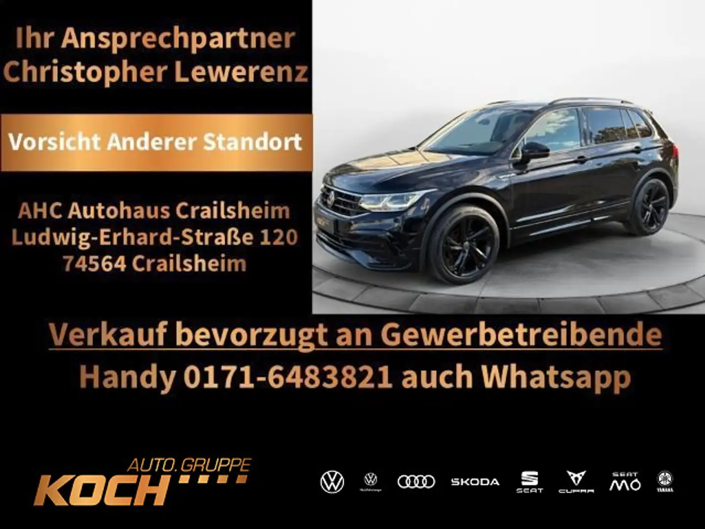 Volkswagen Tiguan 2.0 TDI R Line DSG Matrix Navi Standhz Ka Noir - 1
