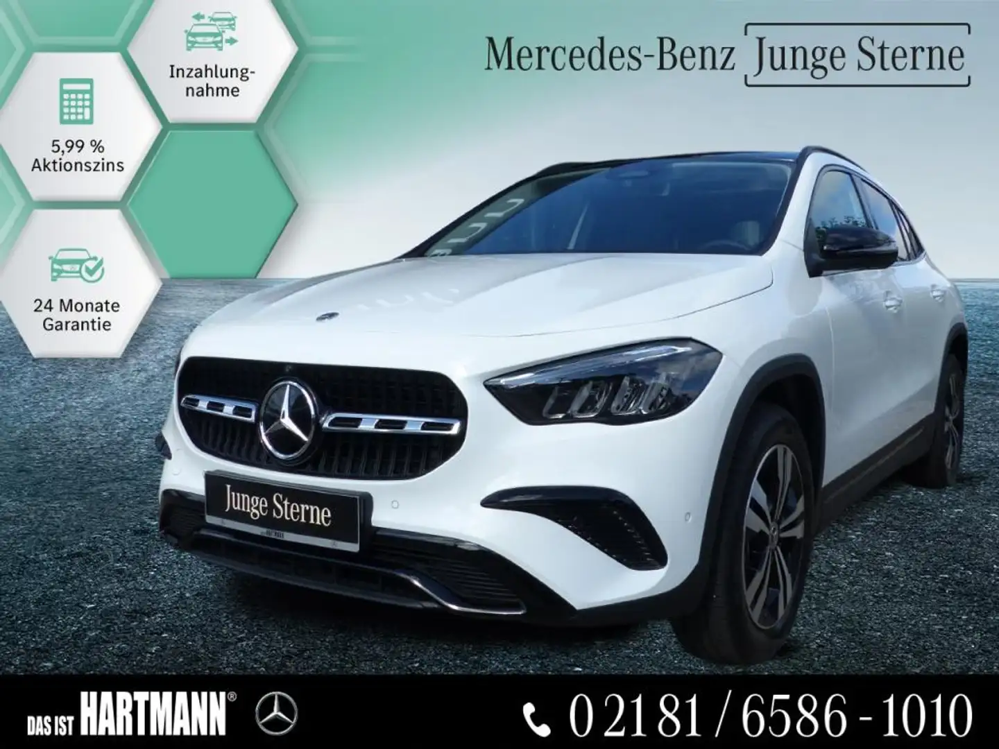 Mercedes-Benz GLA 180 PROGRESSIVE+PANO+NIGHT+WINTER+360°+TOTWI Wit - 1
